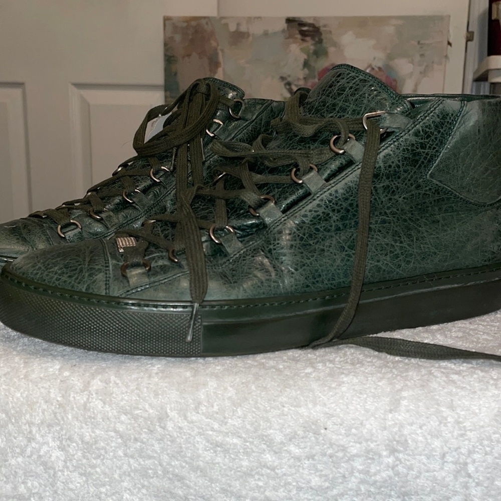 Mens high top BALENCIAGA distressed lambskin leather🔥🔥🔥🔥